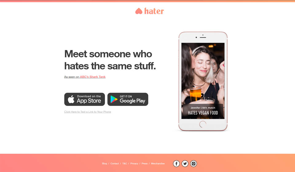 Hater dating app