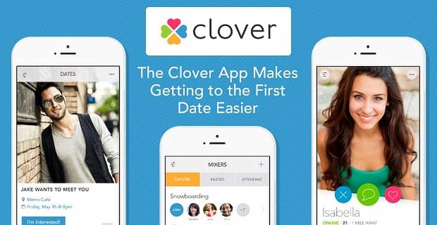 De Clover-app maakt het gemakkelijker om naar de eerste date te gaan dankzij groeps-chat-ijsbrekers en date-matching