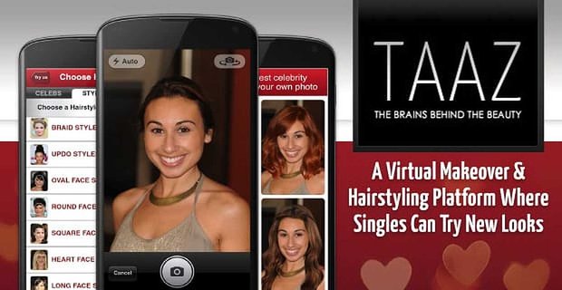 TAAZ: een gratis virtueel make-over- en hairstylingplatform waar daters nieuwe stijlen uitproberen om er op hun best uit te zien