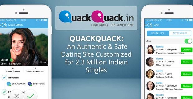 QuackQuack: un site de rencontre authentique et sûr personnalisé pour 2,3 millions de célibataires indiens