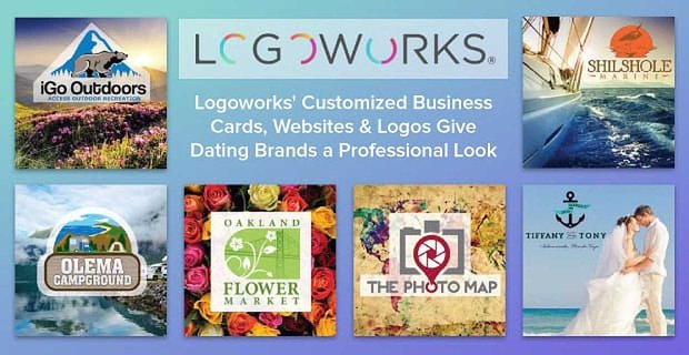 Die maßgeschneiderten Visitenkarten, Websites und Logos von Logoworks verleihen Dating-Marken einen professionellen Look