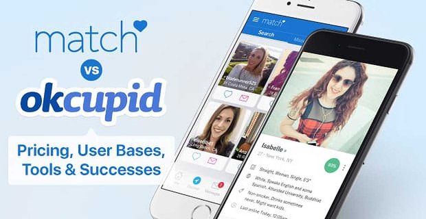 Match contre OkCupid: prix, bases d’utilisateurs, outils et succès