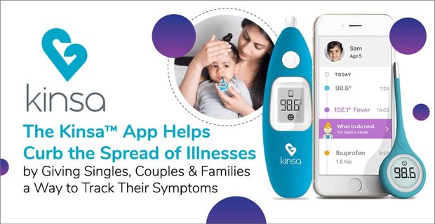 De Kinsa-app helpt de verspreiding van ziekten in te dammen door alleenstaanden, stellen en gezinnen een manier te geven om hun symptomen te volgen