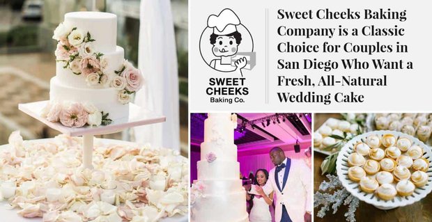 Sweet Cheeks Baking Company es una opción clásica para las parejas en San Diego que desean un pastel de bodas fresco y totalmente natural