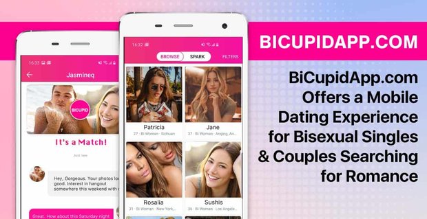 BiCupidApp.com nabízí mobilní seznamku pro bisexuální jednotlivce a páry hledající romantiku