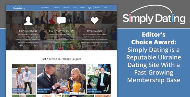 Editor’s Choice Award: Simply Dating is een gerenommeerde datingsite in Oekraïne met een snelgroeiend ledenbestand