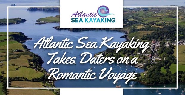 El kayak en el mar Atlántico lleva a las personas a salir en un viaje romántico por el agua